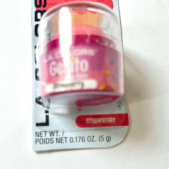 (women) 🏷️ kawaii strawberry & vanilla gelato lip balm lip gloss set of 2 - Picture 10 of 16